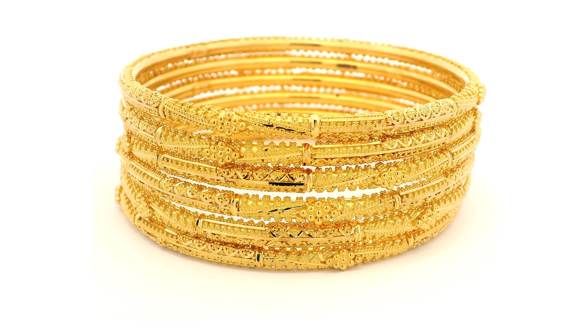 22ct Gold Bangles Set Pieces of Elegance - Main Image