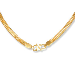 22ct Gold Flat Chain with S Clasp C-7140 - Minar Jewellers