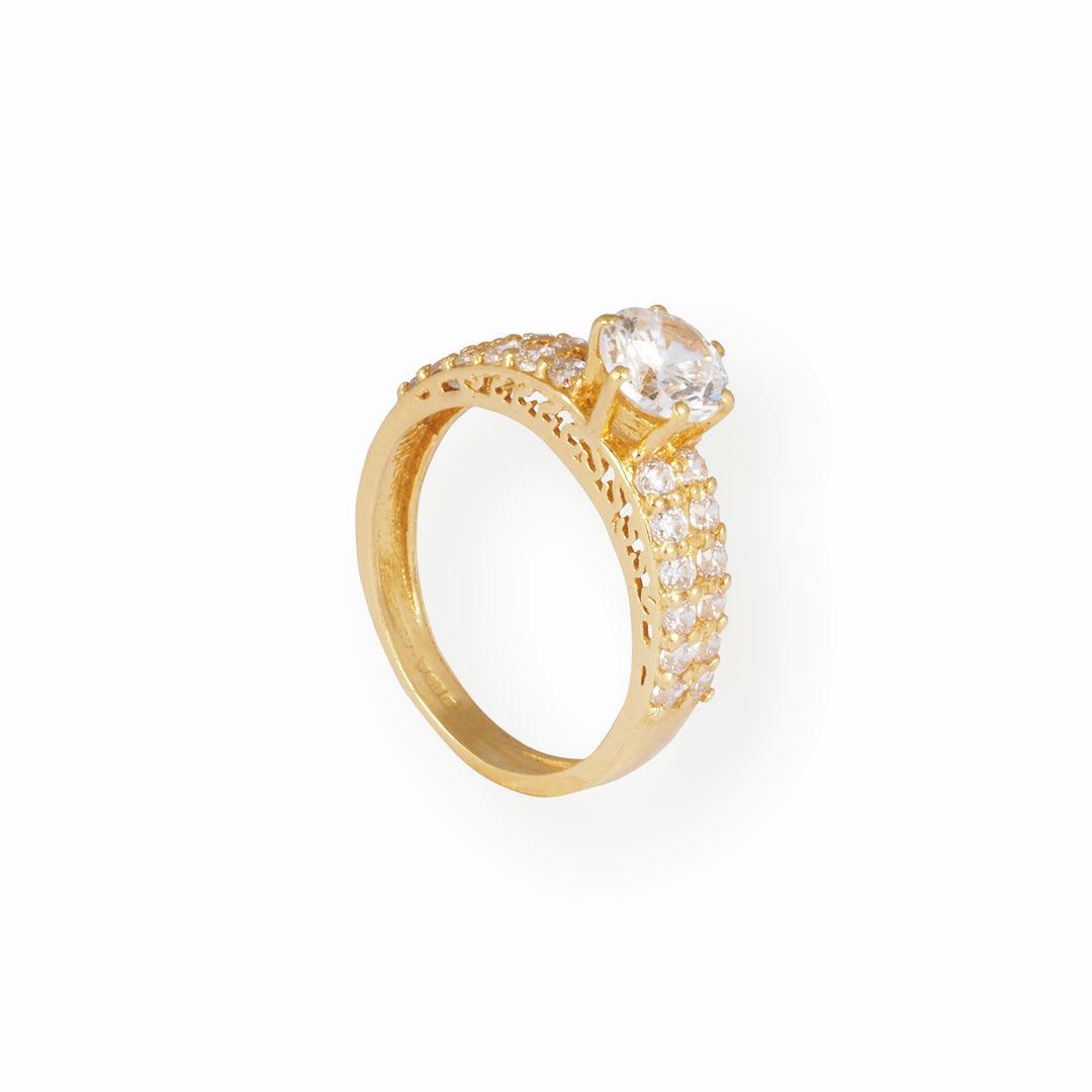 Yellow Gold Buy Cubic Zirconia Rings 22ct Gold Ring With Cubic