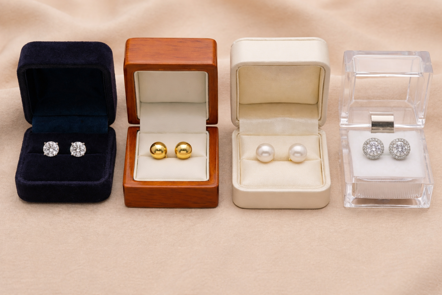 Which Stud Earrings Suit You Best — Classic Diamond, 22ct Gold, Pearl, or CZ Designs?