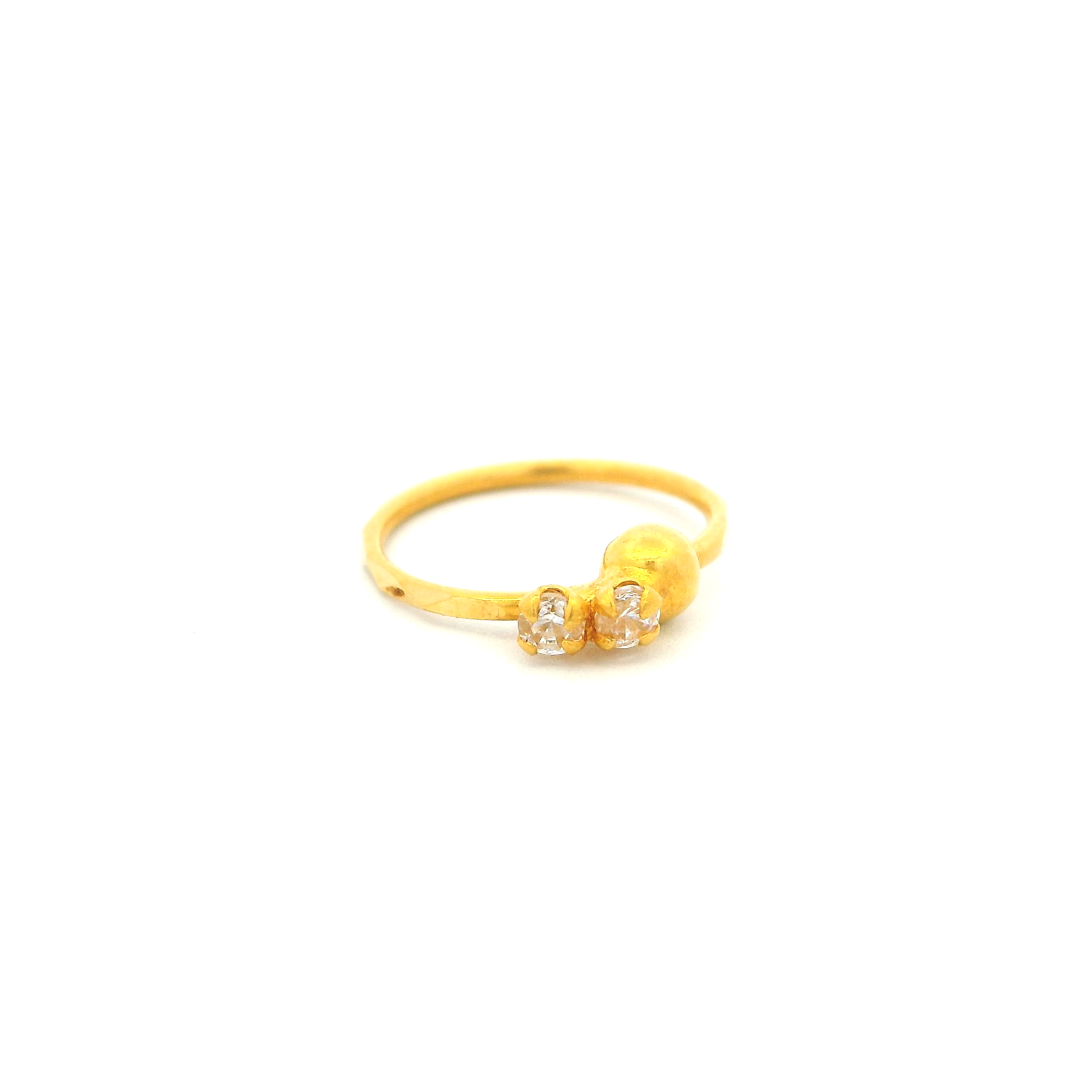 Eleganter Nasenring aus 18 Karat Gelbgold mit facettiertem Design