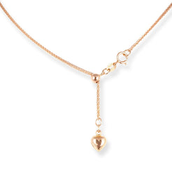 18ct Rose Gold Diamond Set (Pendant + Chain + Earrings) MCS7058 MCS7059 - Minar Jewellers