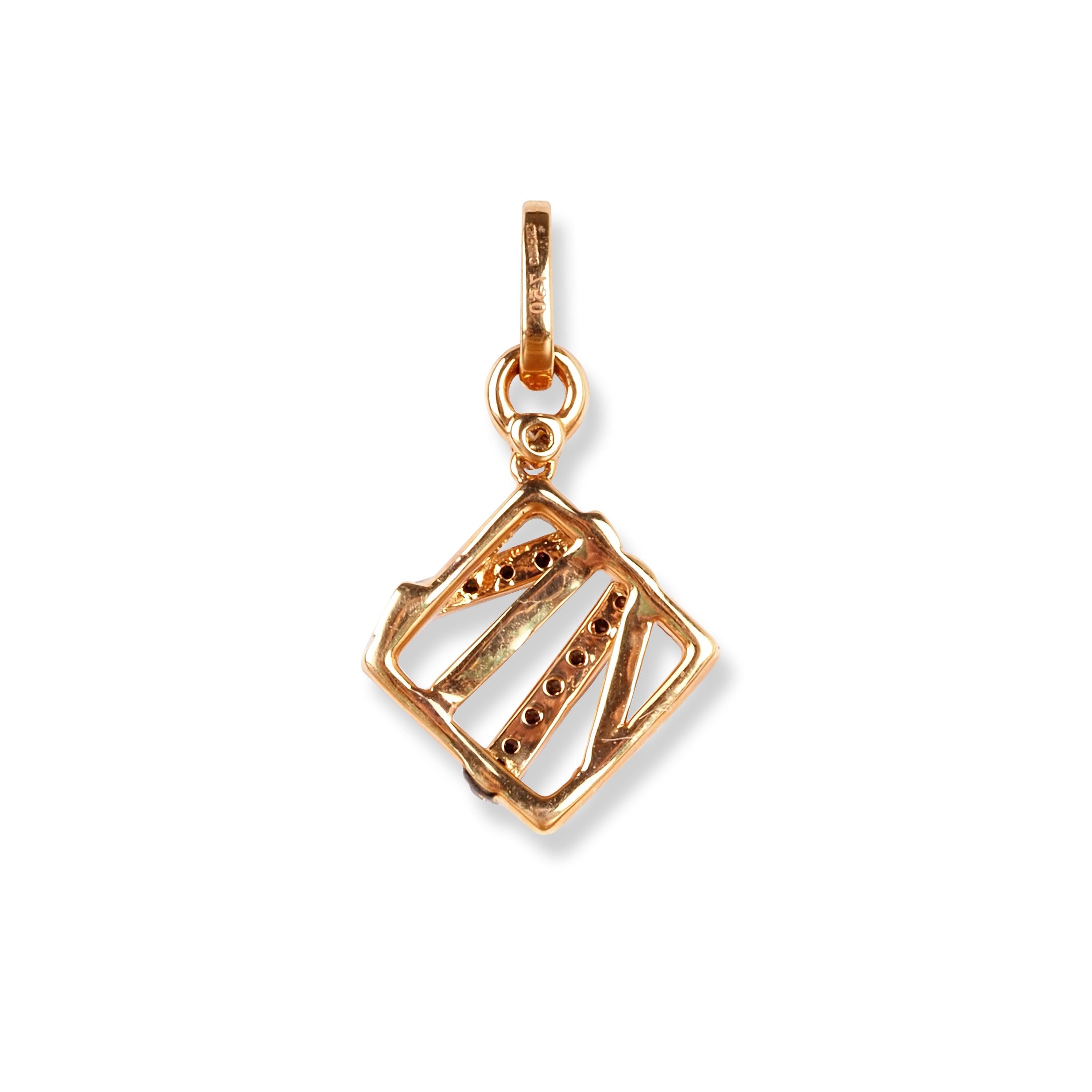 18ct Rose Gold Brown & White Diamond Pendant HF05031P1-R-BR - Minar Jewellers