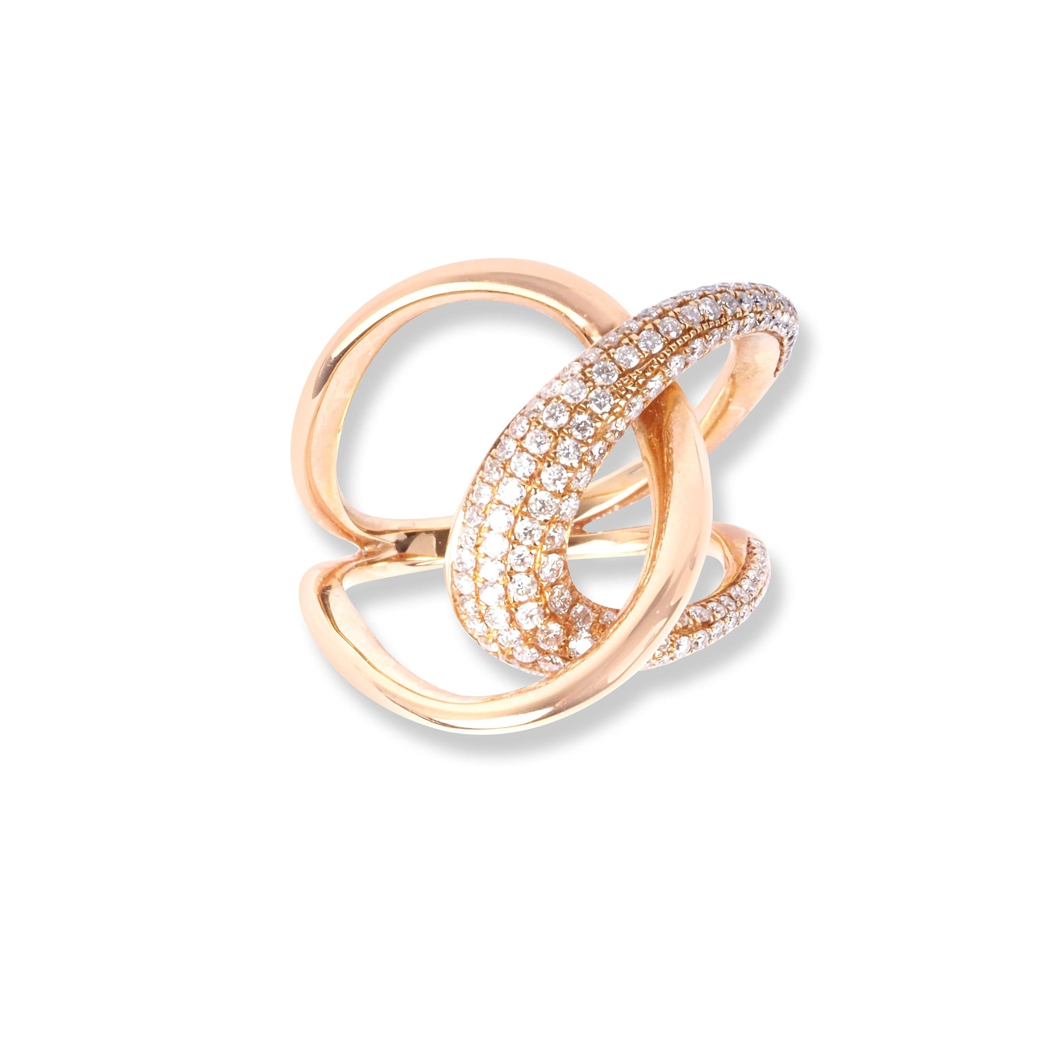 18ct Rose Gold Diamond Dress Ring AR39039-3018
