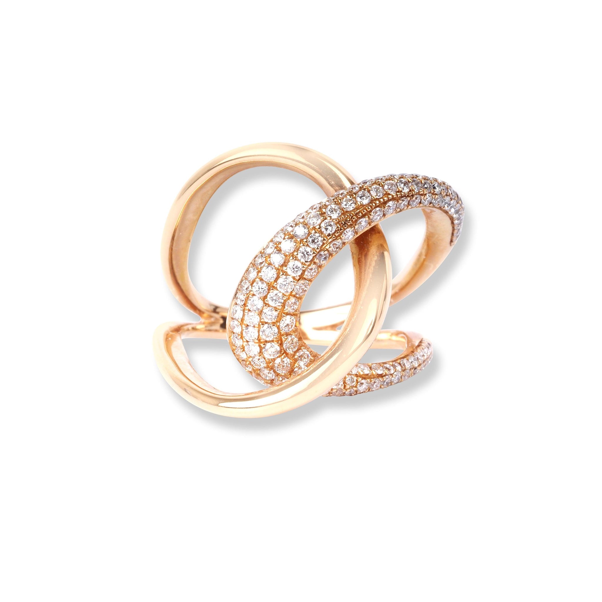 18ct Rose Gold Diamond Dress Ring AR39039-3018