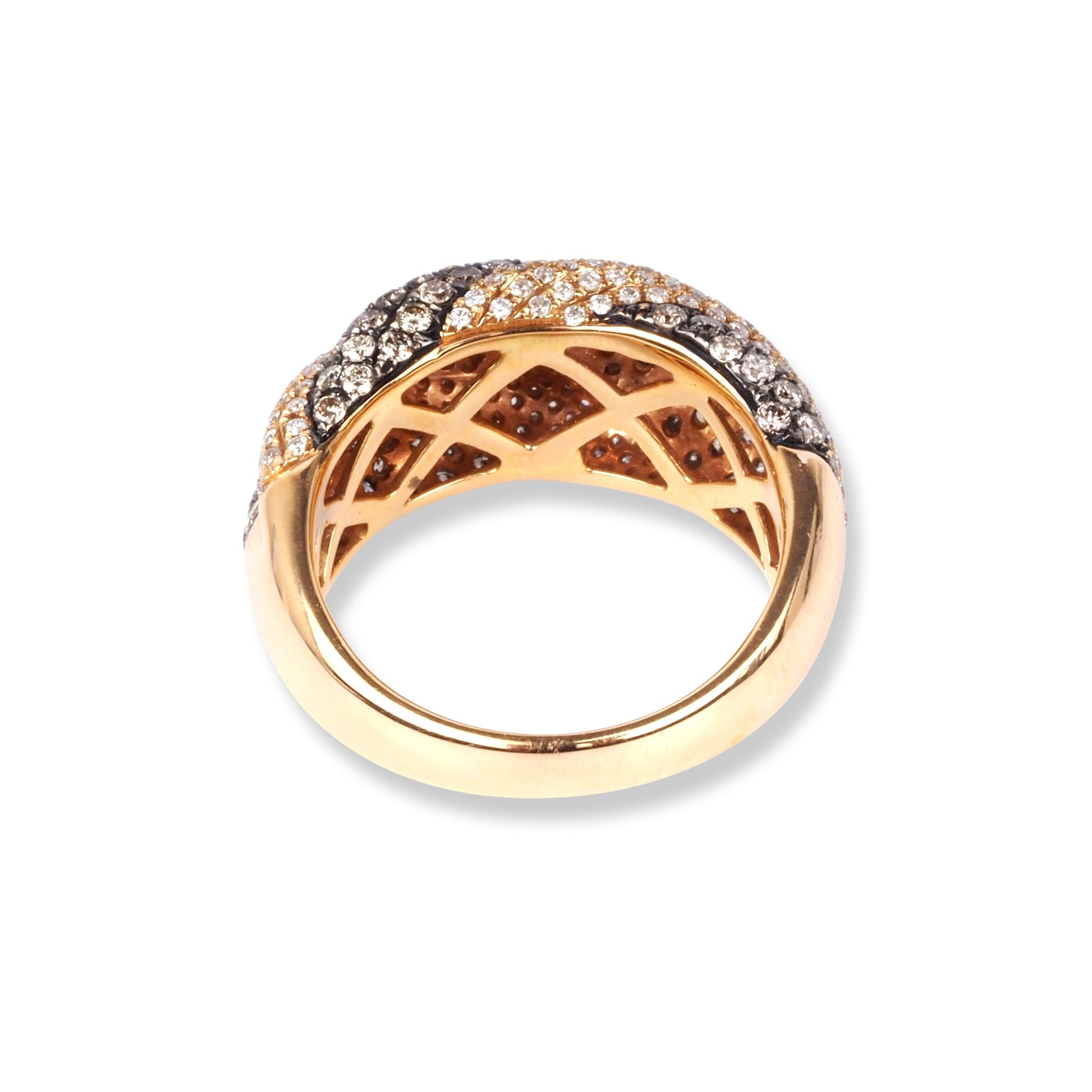 18ct Rose Gold Diamond Dress Ring ZHF03292 - Minar Jewellers