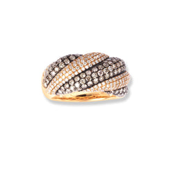 18ct Rose Gold Diamond Dress Ring ZHF03292 - Minar Jewellers
