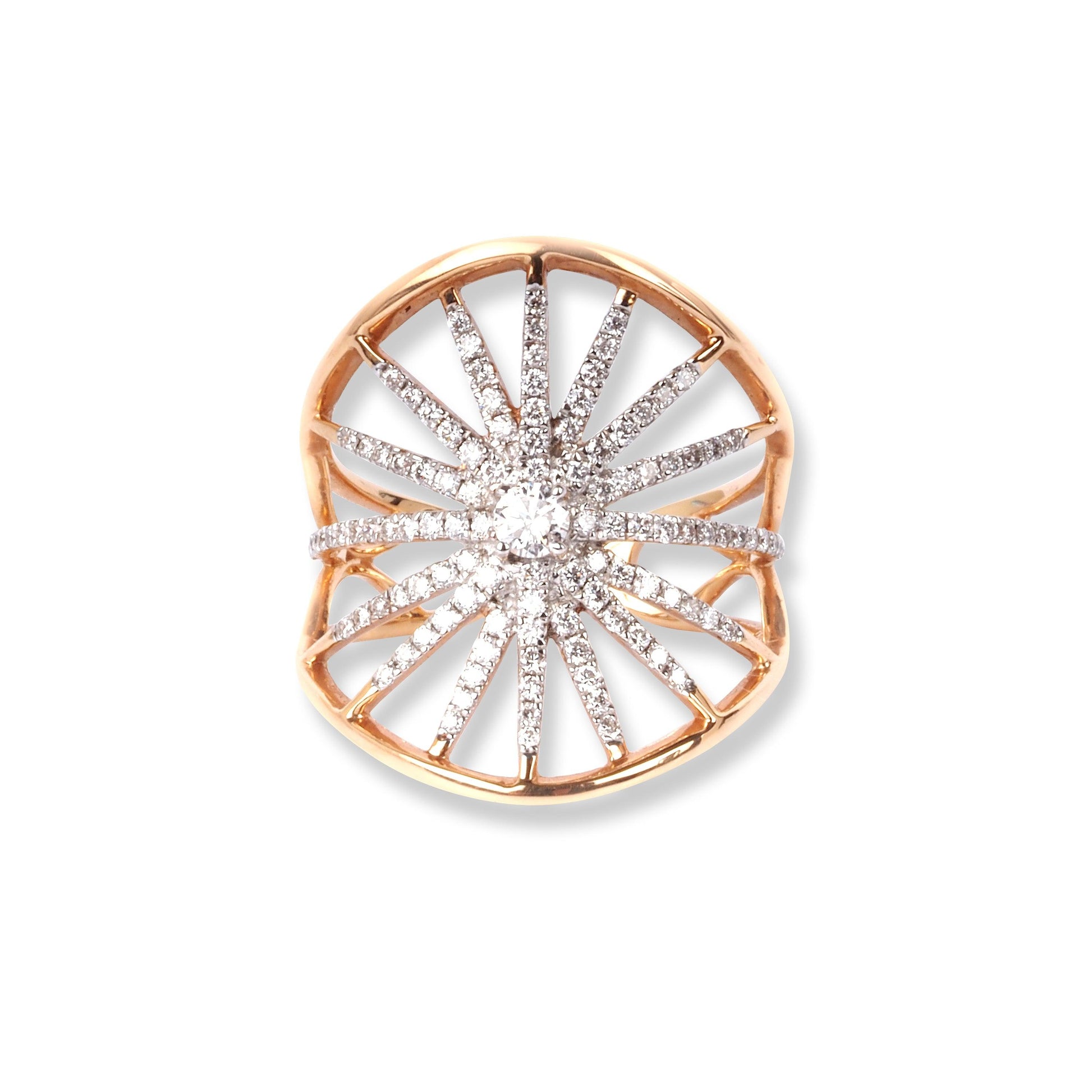 18ct Rose Gold Diamond Dress Ring SB00014RAR - Minar Jewellers