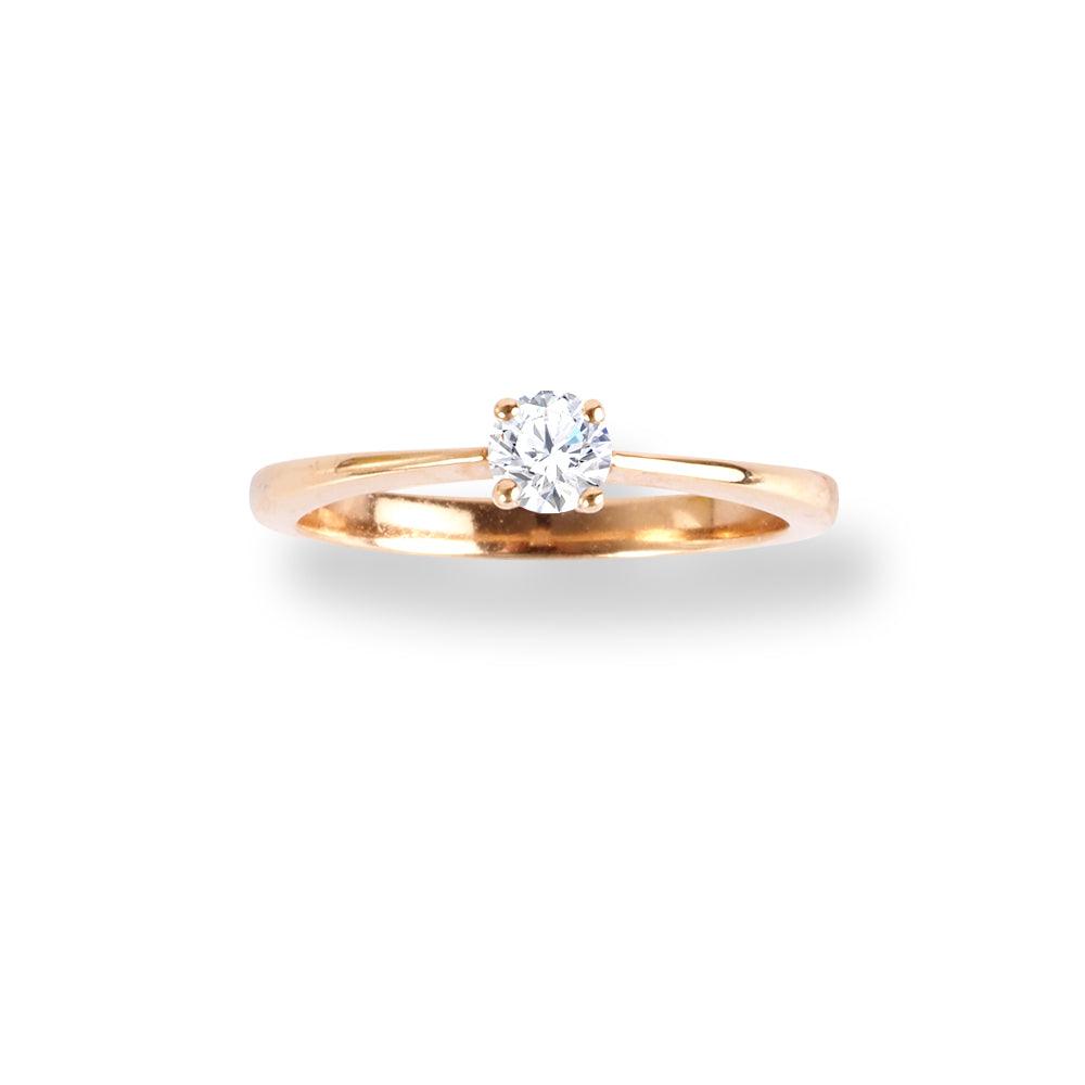 18ct Rose Gold Solitaire Diamond Engagement Ring LR-6662 - Minar Jewellers