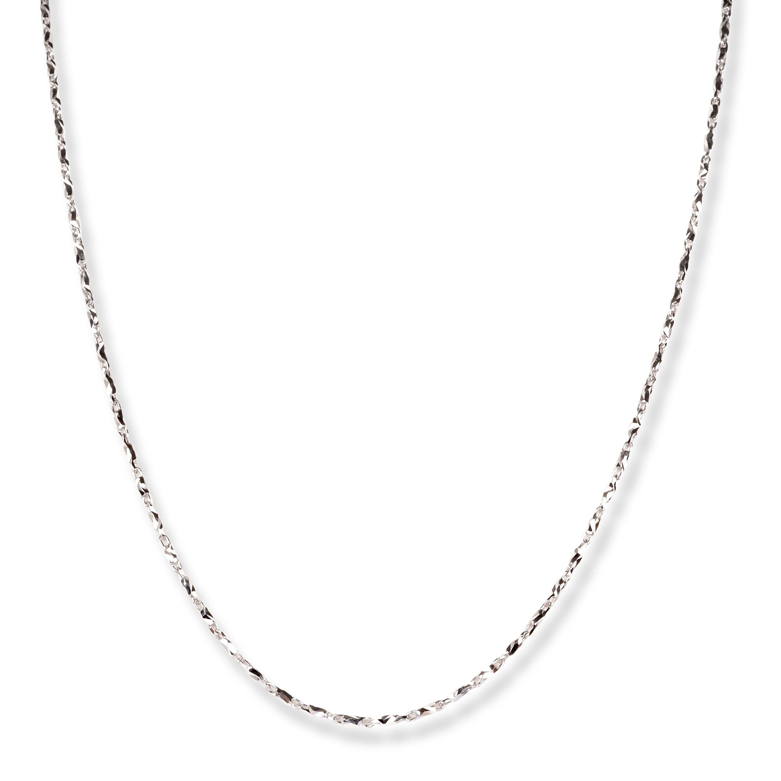 18ct White Gold Chain with Lobster Clasp C-3807 - Minar Jewellers