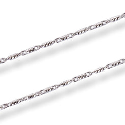 18ct White Gold Chain with Lobster Clasp C-3808 - Minar Jewellers