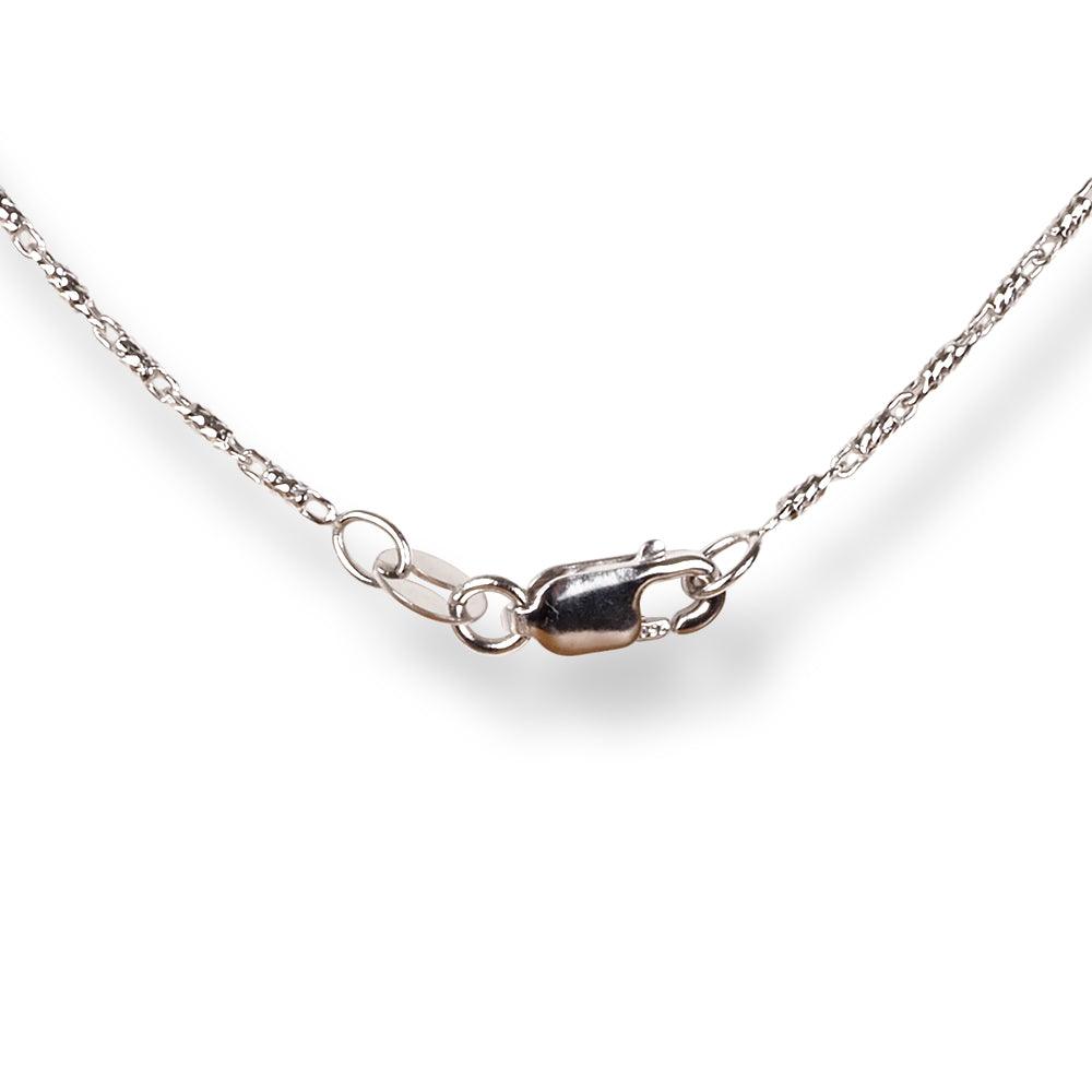 18ct White Gold Chain with Lobster Clasp C-3808