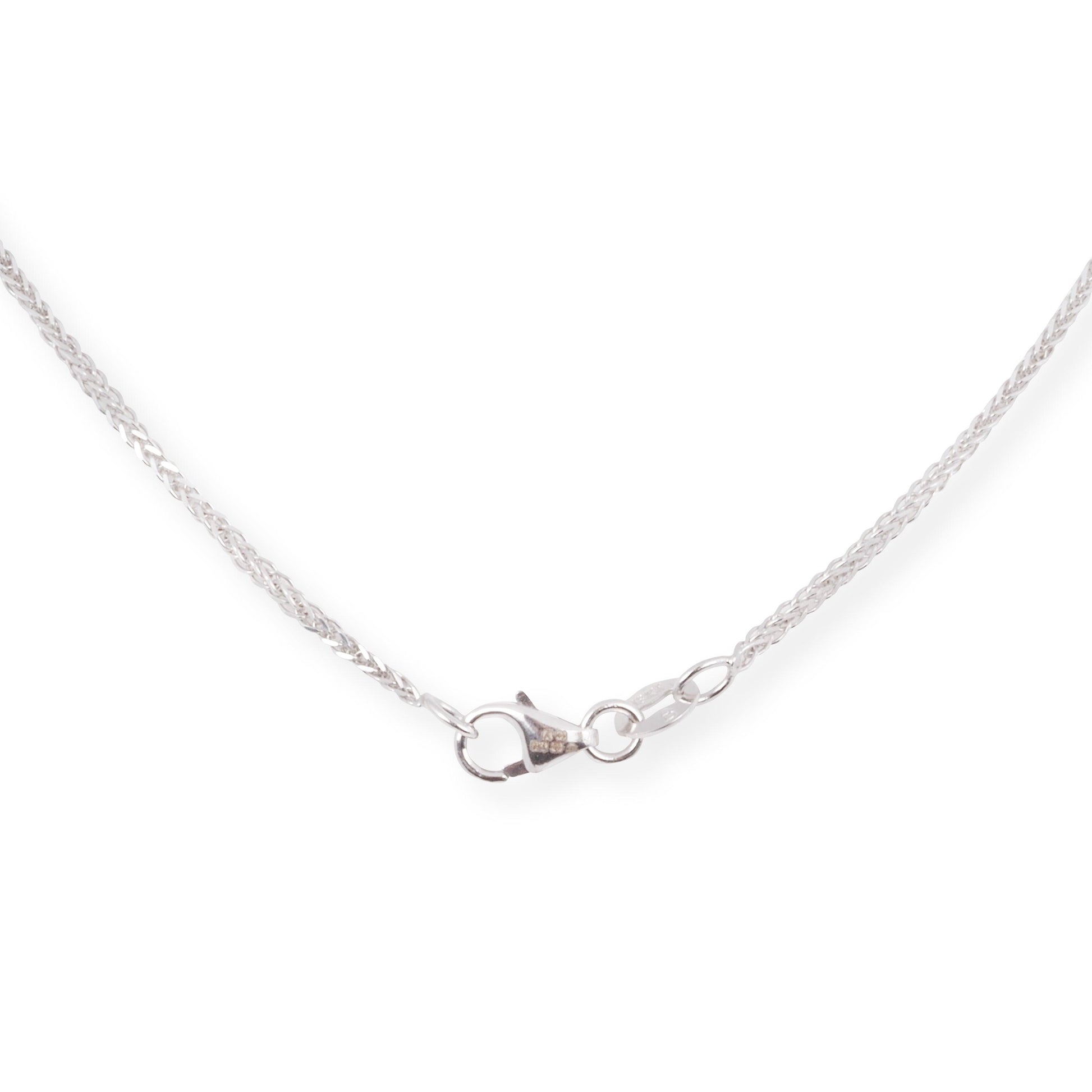18ct White Gold Diamond and Emerald Set (Pendant + Chain + Earrings) MCS6863/4 - Minar Jewellers
