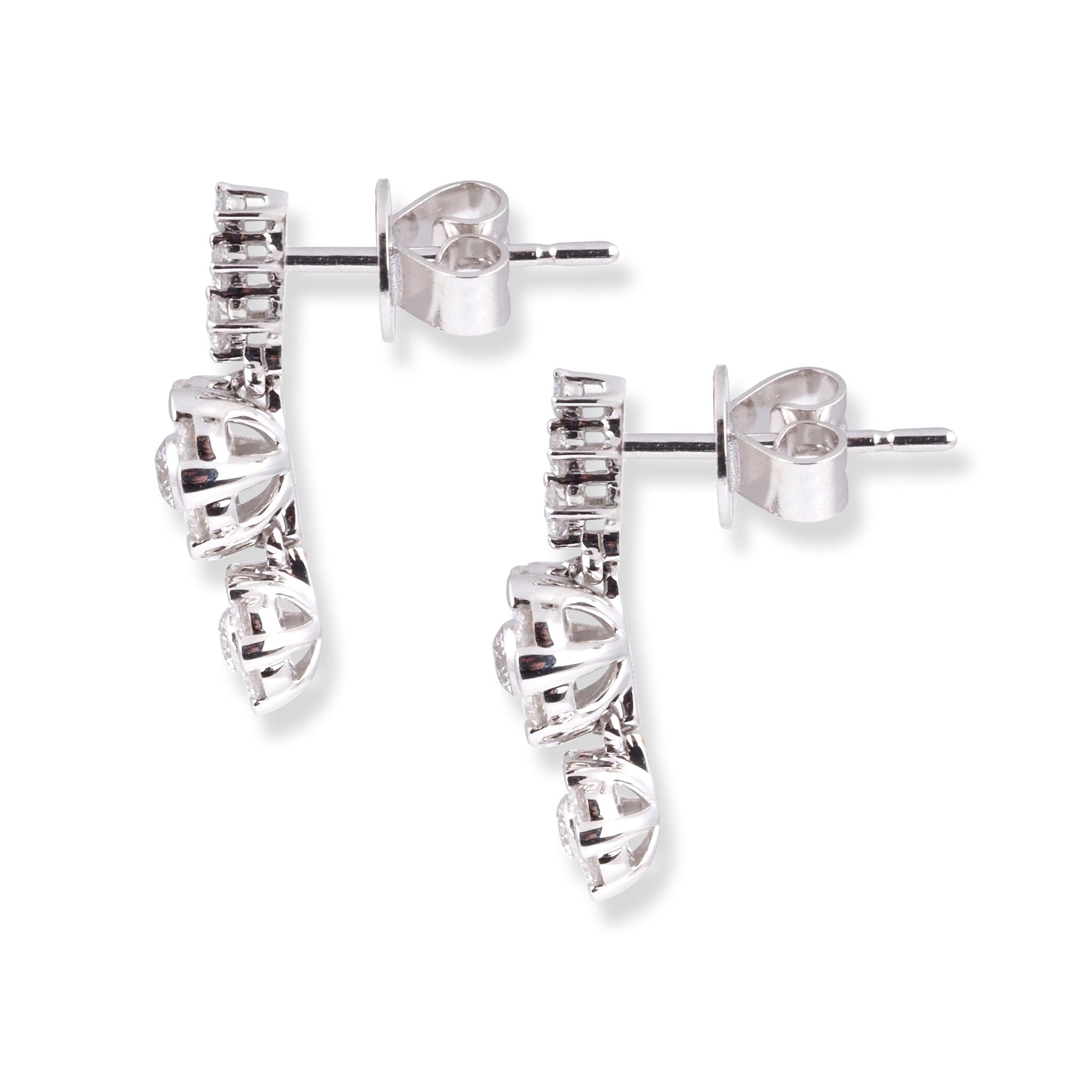 18ct White Gold Diamond Drop Earrings E33063-20
