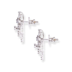 18ct White Gold Diamond Set (Pendant + Chain + Earrings) MCS7017 MCS7018 - Minar Jewellers