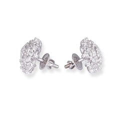 18ct White Gold Diamond Set (Pendant + Chain + Earrings) MCS7023 MCS7024 - Minar Jewellers