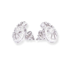 18ct White Gold Diamond Set (Pendant + Chain + Earrings) MCS7047 MCS7048 - Minar Jewellers