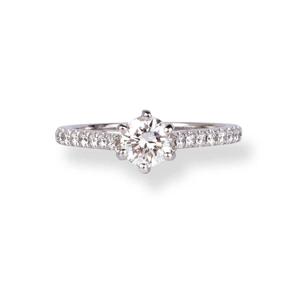18ct White Gold Diamond Engagement Ring MCS2526