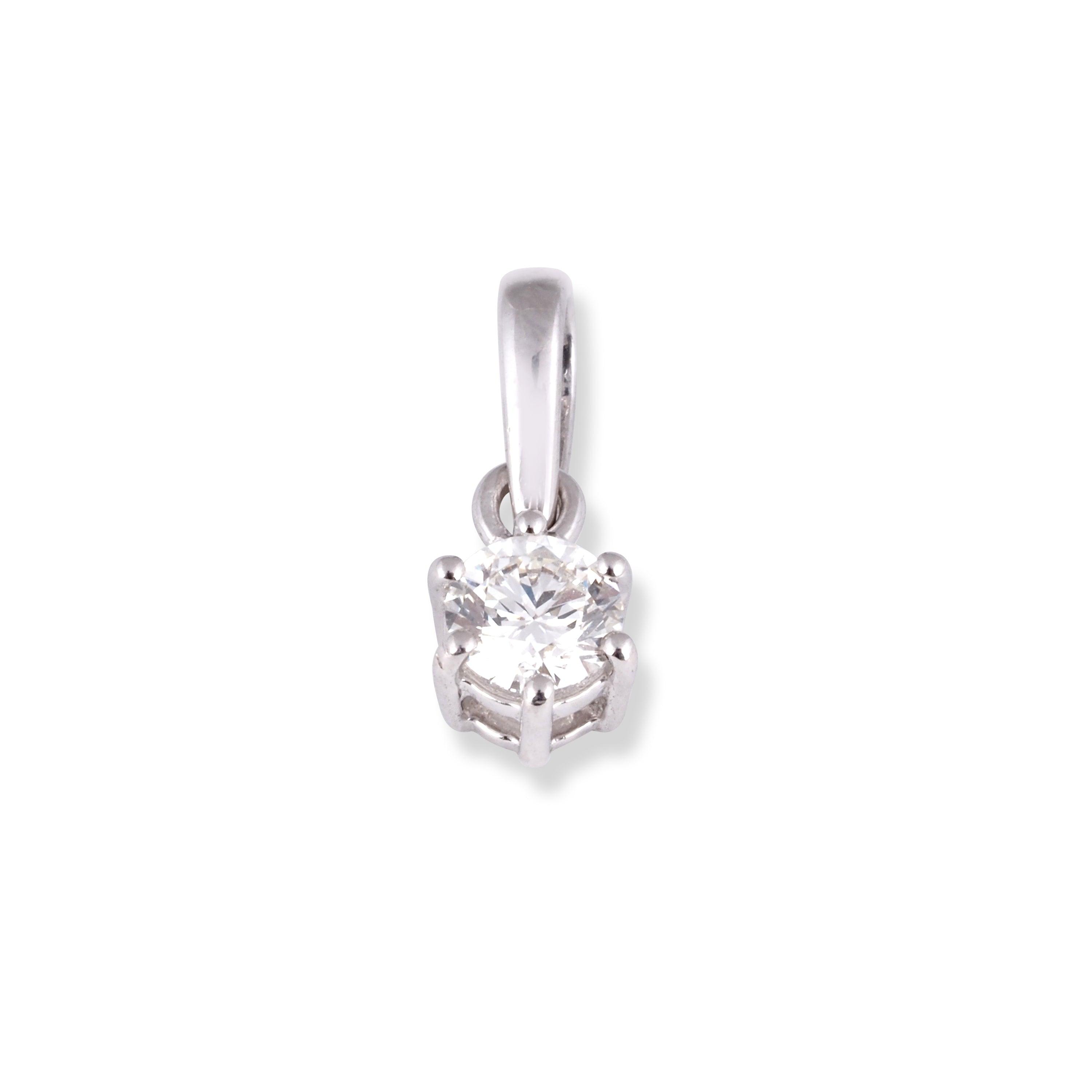 18ct White Gold Diamond Pendant MCS6865 - Minar Jewellers