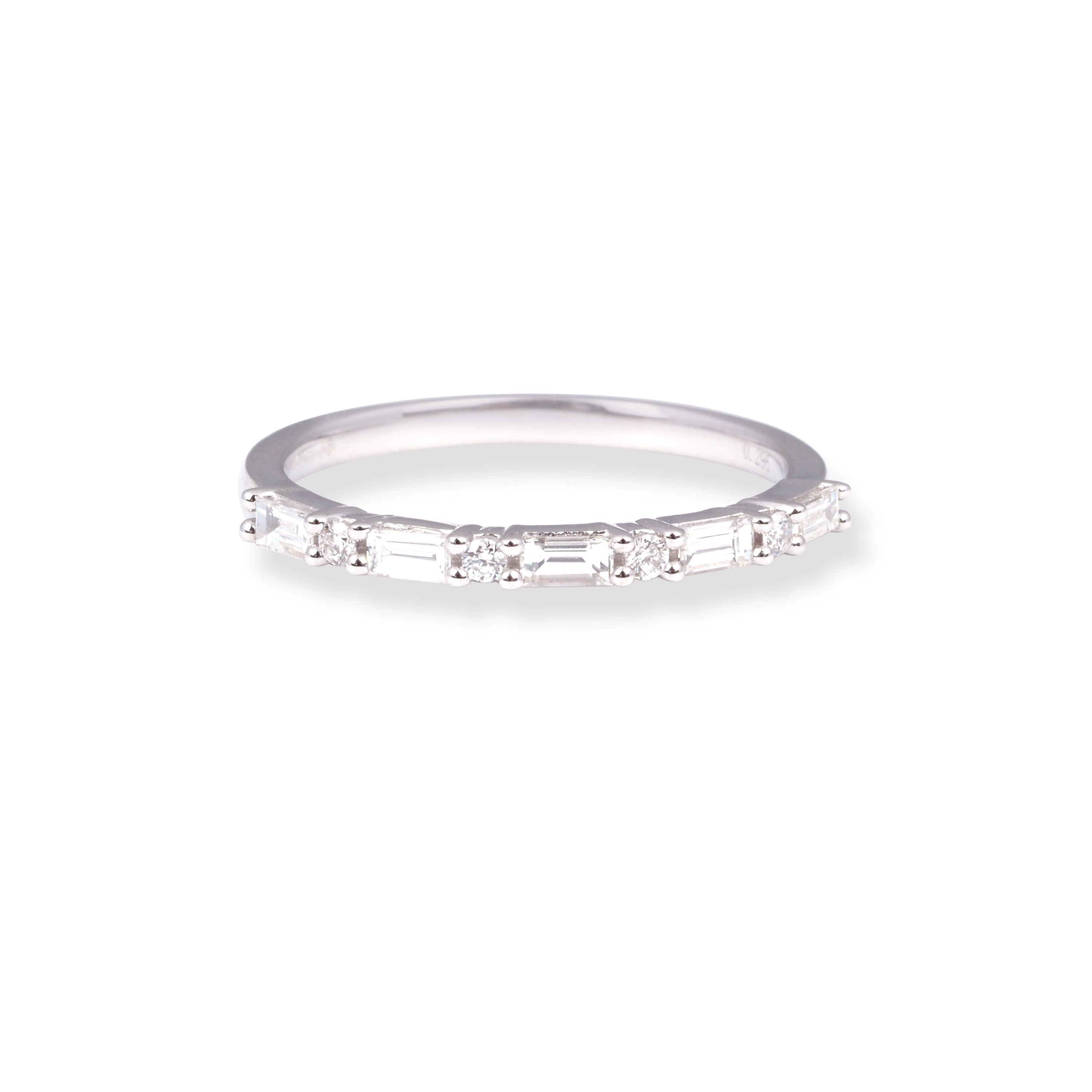 18ct White Gold Diamond Ring LR-7013 - Minar Jewellers