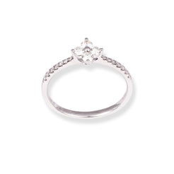 18ct White Gold Diamond Ring LR-7014 - Minar Jewellers