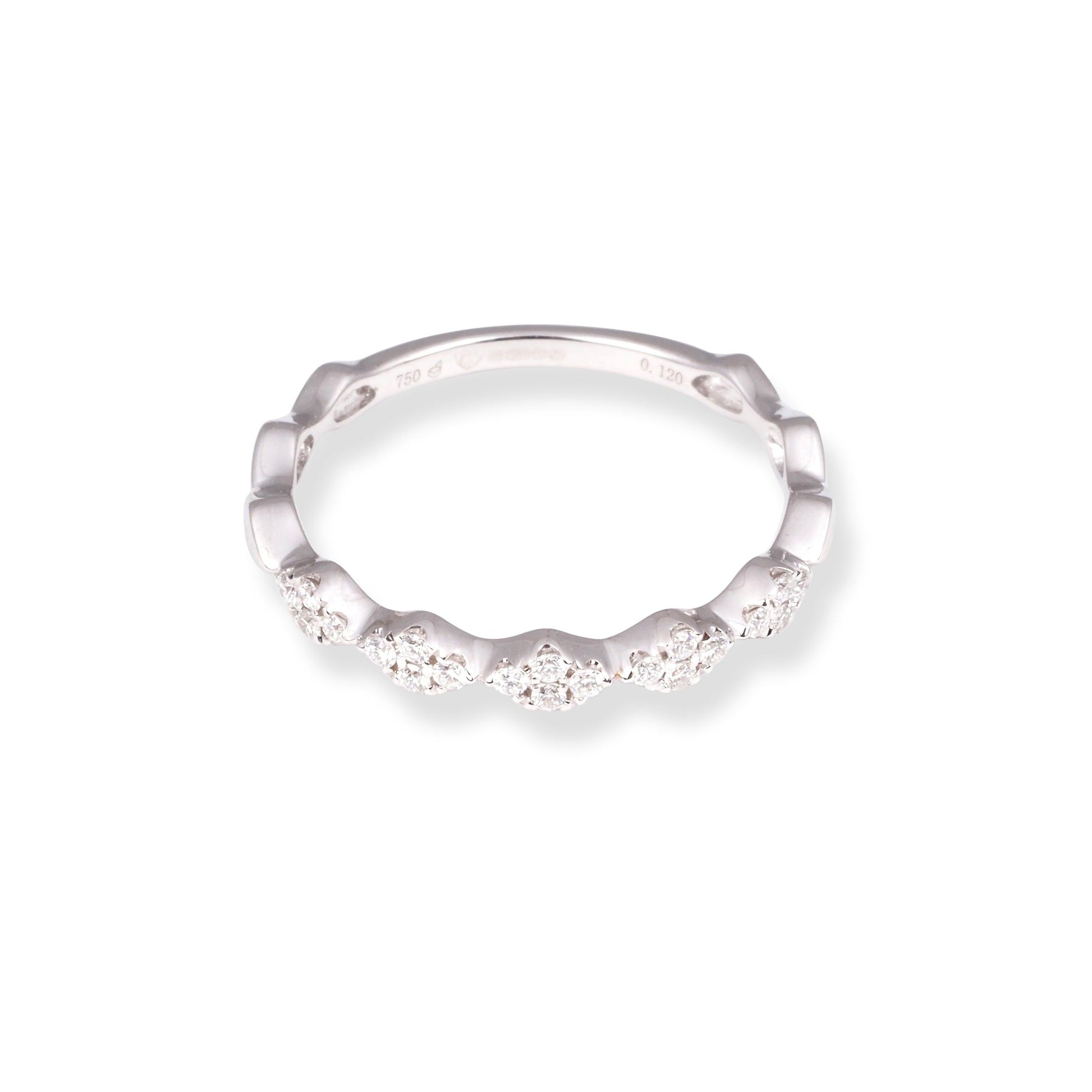 18ct White Gold Diamond Ring LR-7023 - Minar Jewellers