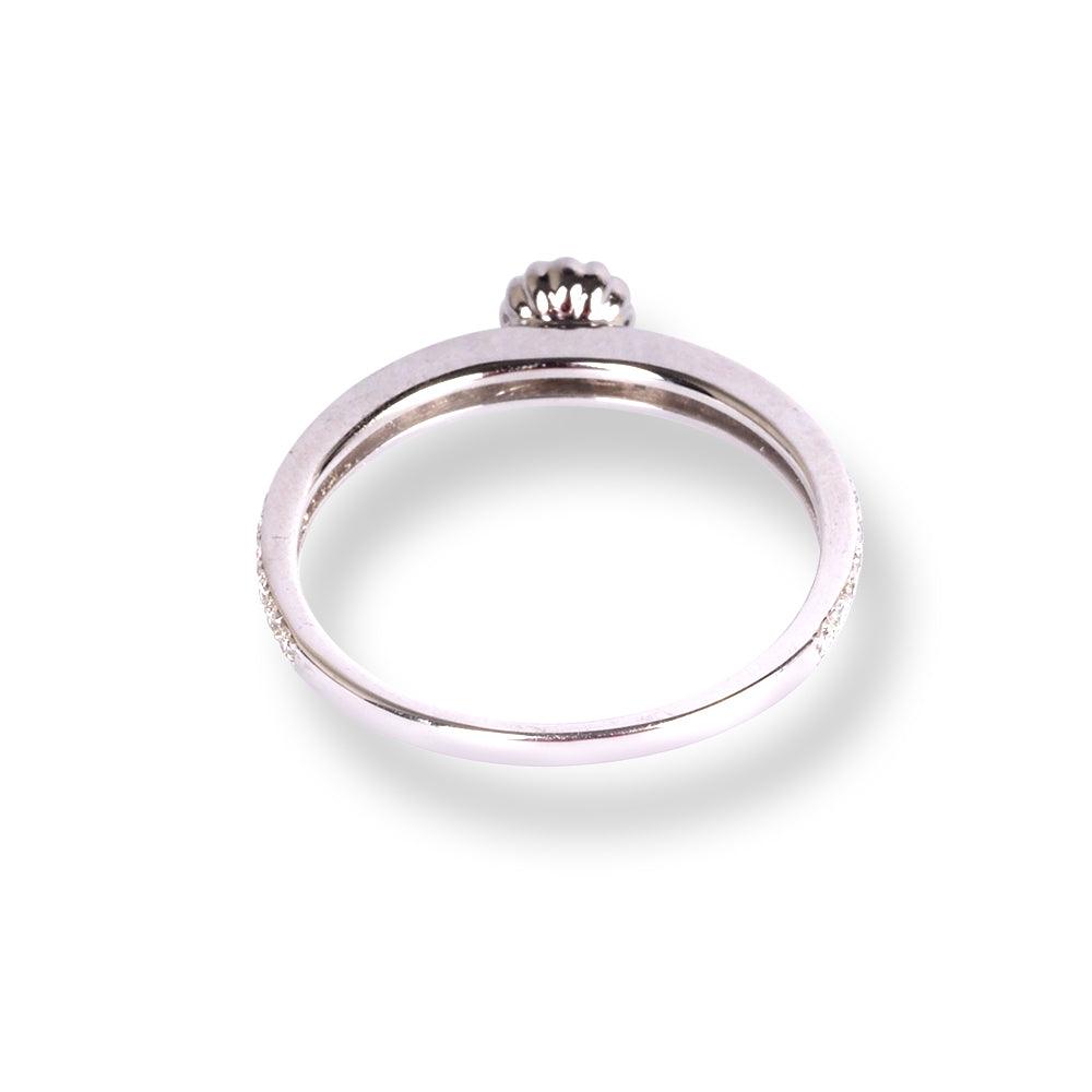 18ct White Gold Diamond Ring LR-7032 - Minar Jewellers