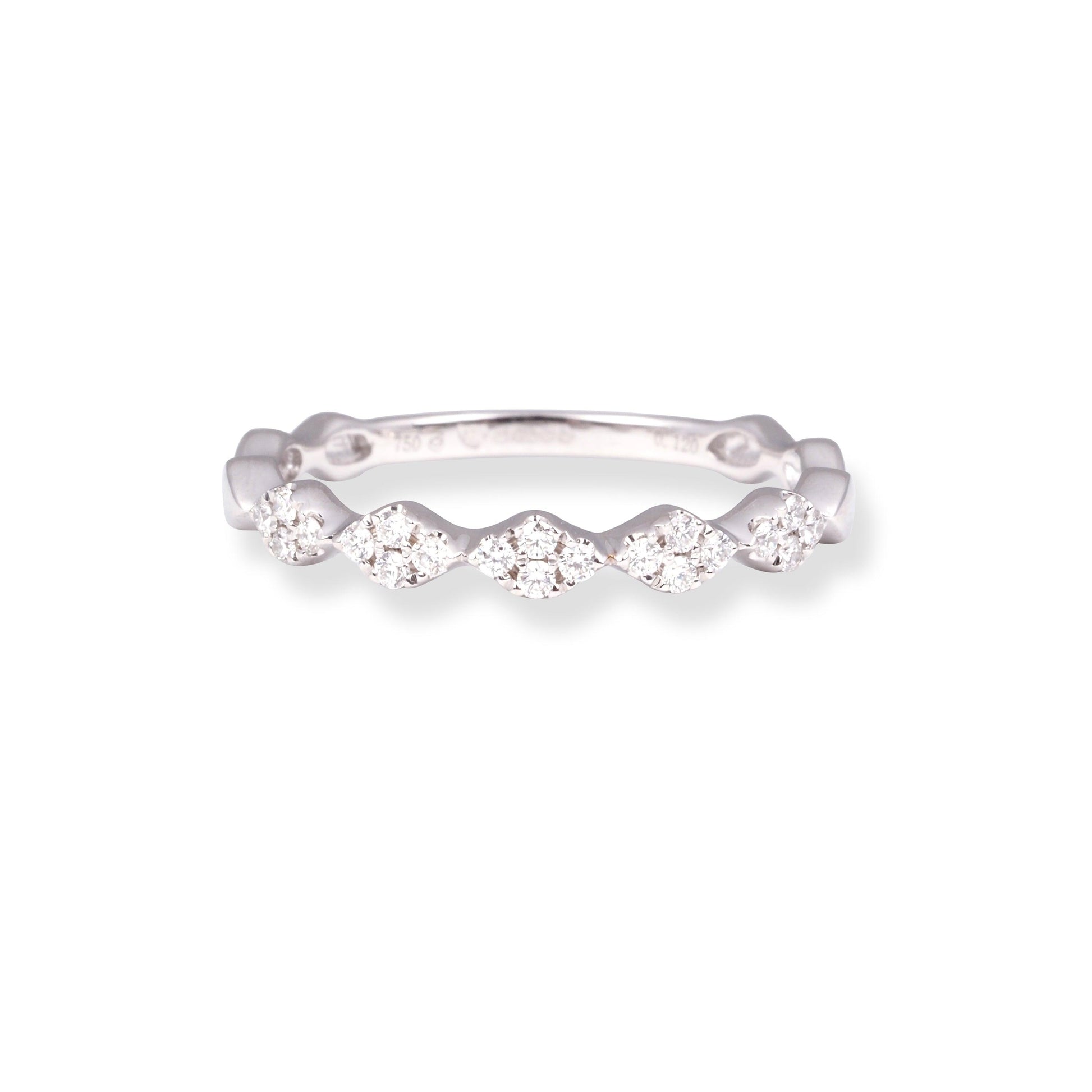 18ct White Gold Diamond Ring LR-7023 - Minar Jewellers