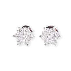 18ct Gold Diamond Screw Back Earrings MCS6076 - Minar Jewellers
