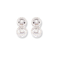 18ct White Gold Diamond Set (Pendant + Earrings + Chain) MCS2928/29 - Minar Jewellers