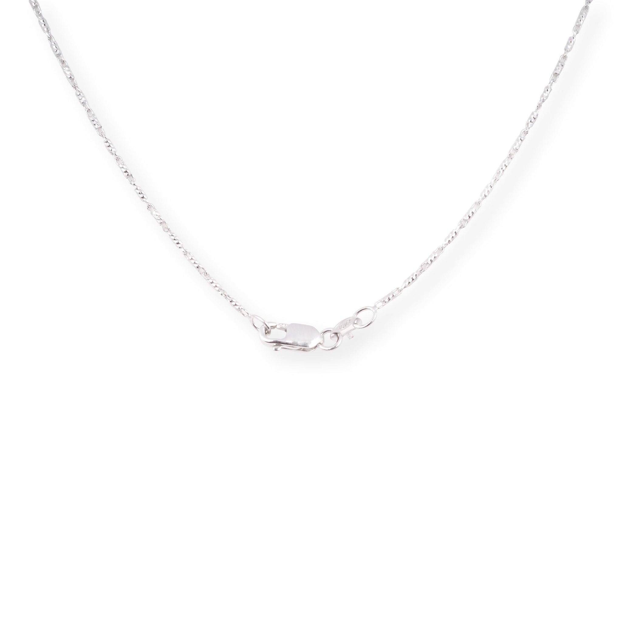 18ct White Gold Diamond Set (Pendant + Chain + Earrings) MCS6859/60