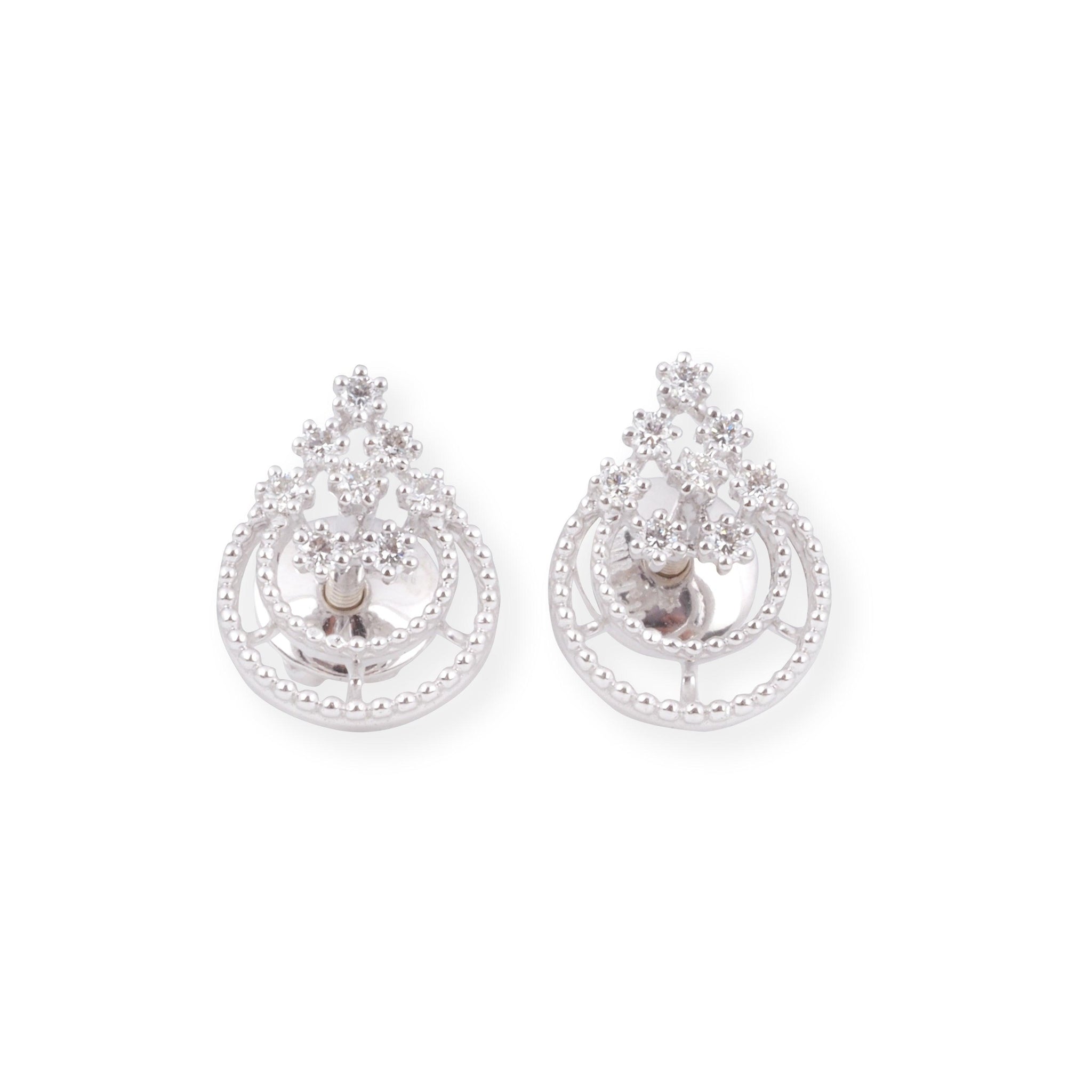 18ct White Gold Diamond Set (Pendant + Chain + Earrings) MCS4676/7