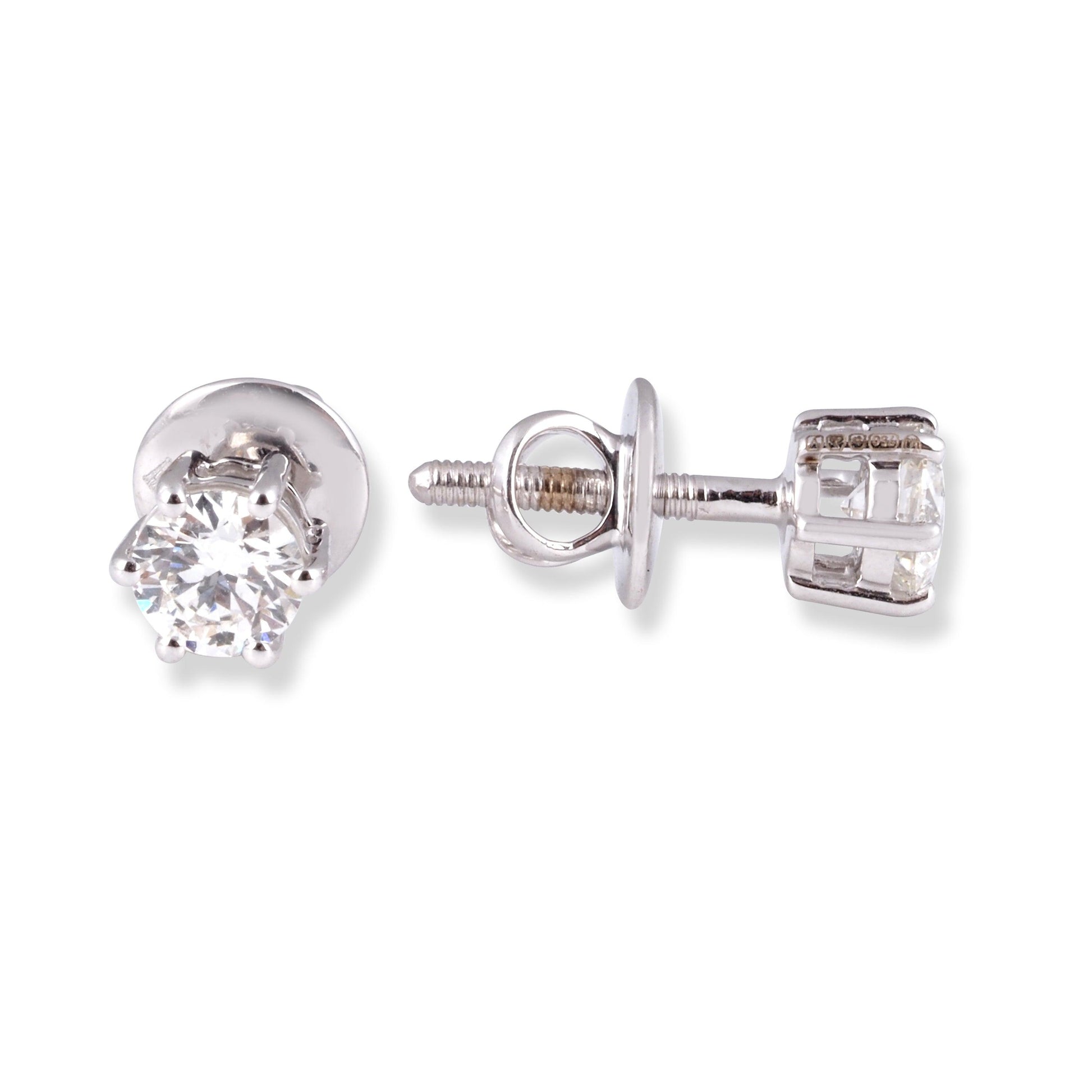 18ct White Gold Diamond Stud Earrings MCS6868 - Minar Jewellers
