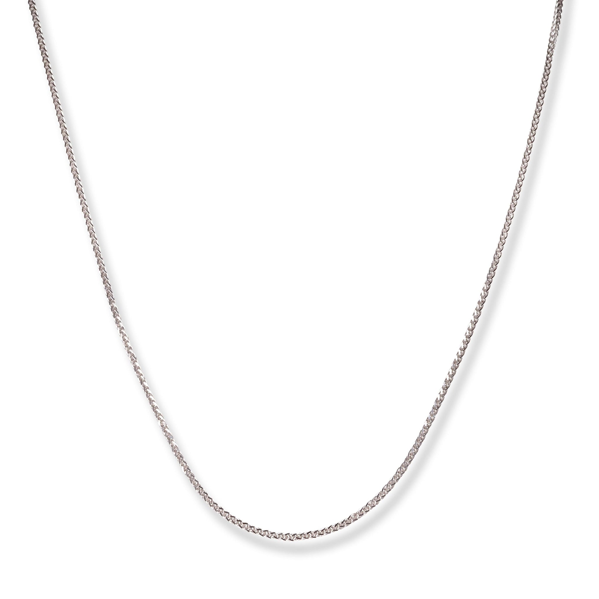 18ct White Gold Foxtail Chain with Lobster Clasp C-3803