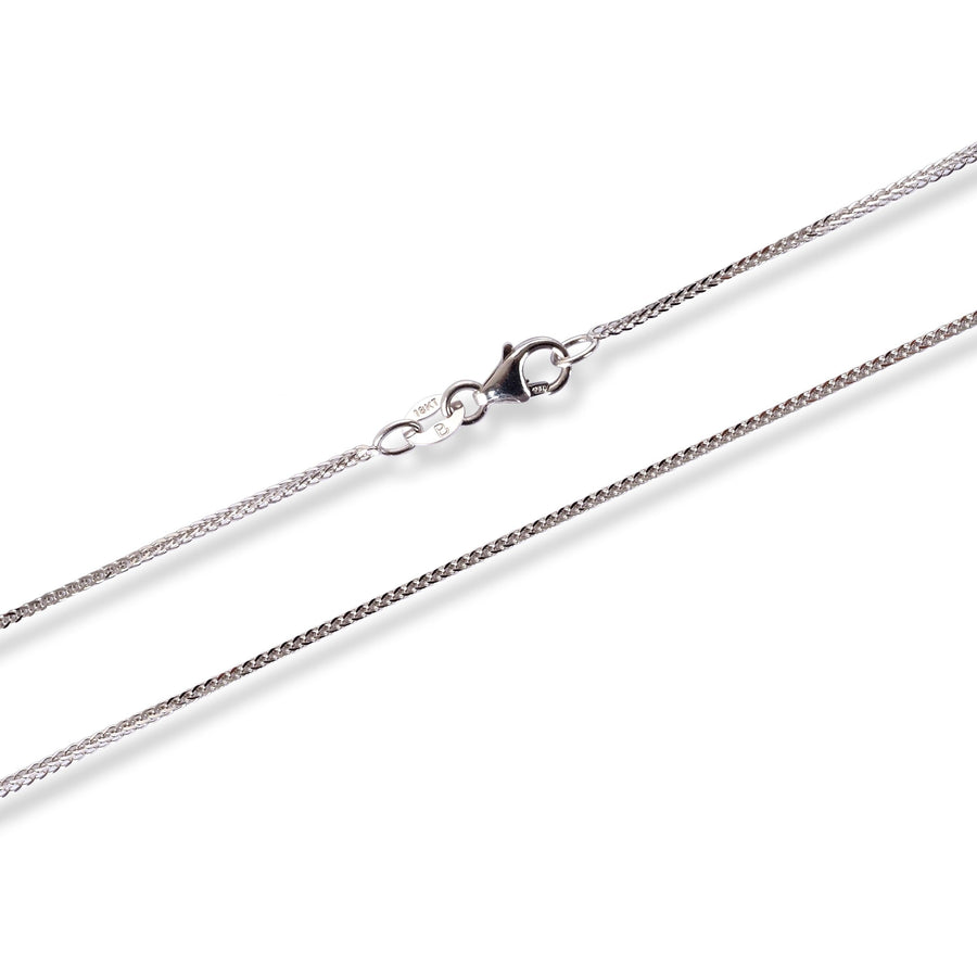 18ct White Gold Foxtail Chain with Lobster Clasp C-3804