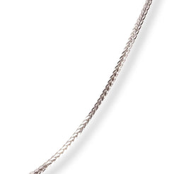 18ct White Gold Foxtail Chain with Lobster Clasp C-3804 - Minar Jewellers