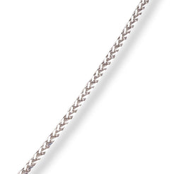 18ct White Gold Foxtail Chain with Lobster Clasp C-3802 - Minar Jewellers