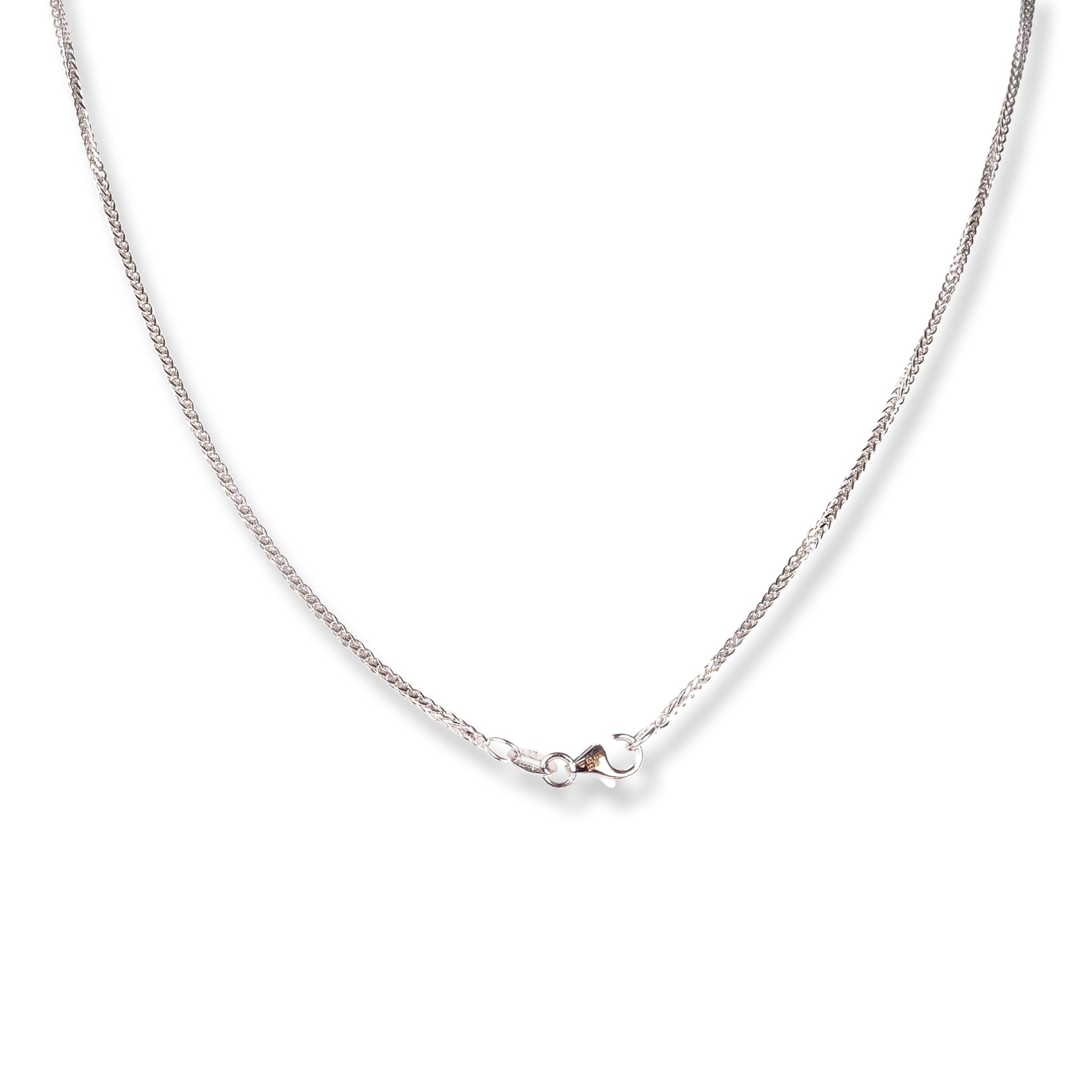 18ct White Gold Foxtail Chain with Lobster Clasp C-3803