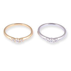 18ct White/Yellow Gold Trilogy Diamond Ring LR-7022 - Minar Jewellers