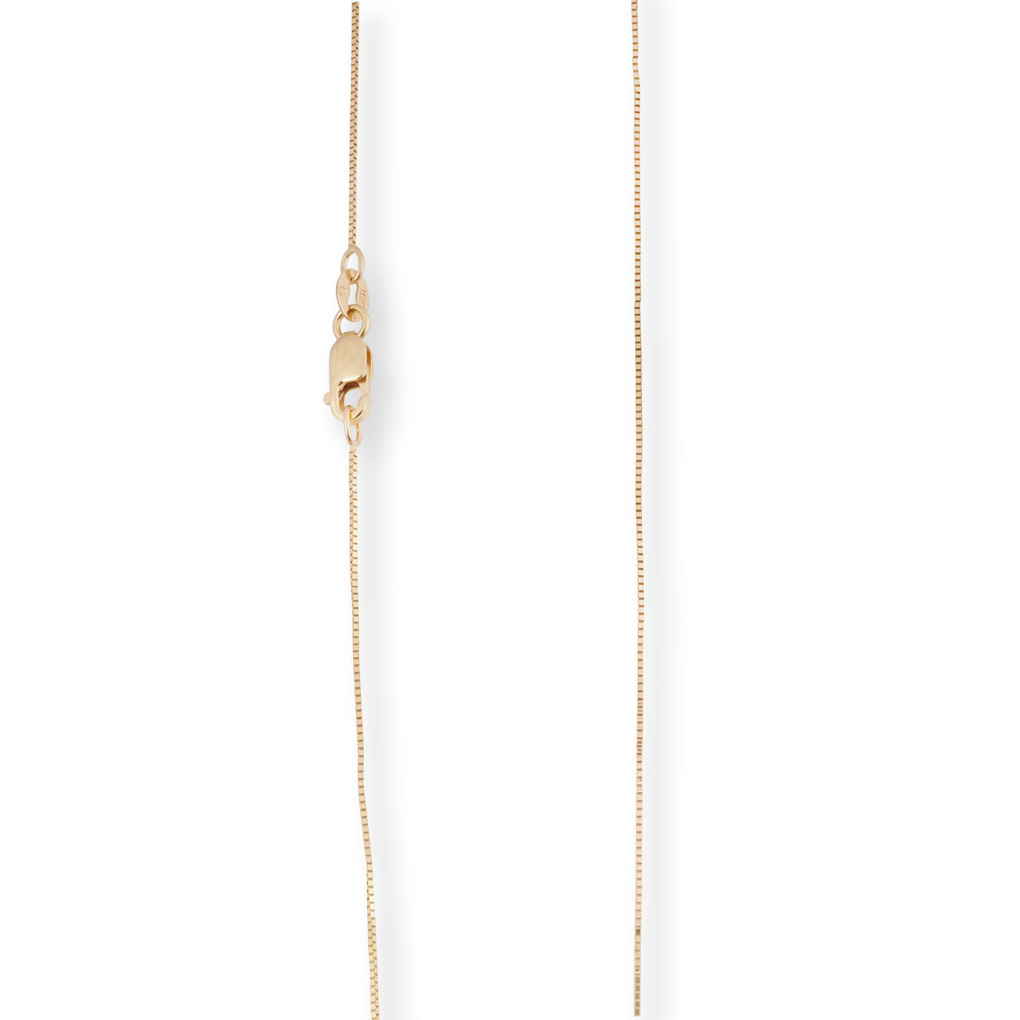 18ct Yellow Gold Box Chain with Lobster Clasp C-3816