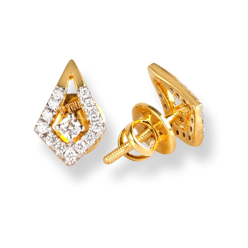 18ct Yellow Gold Diamond Earrings MCS6295