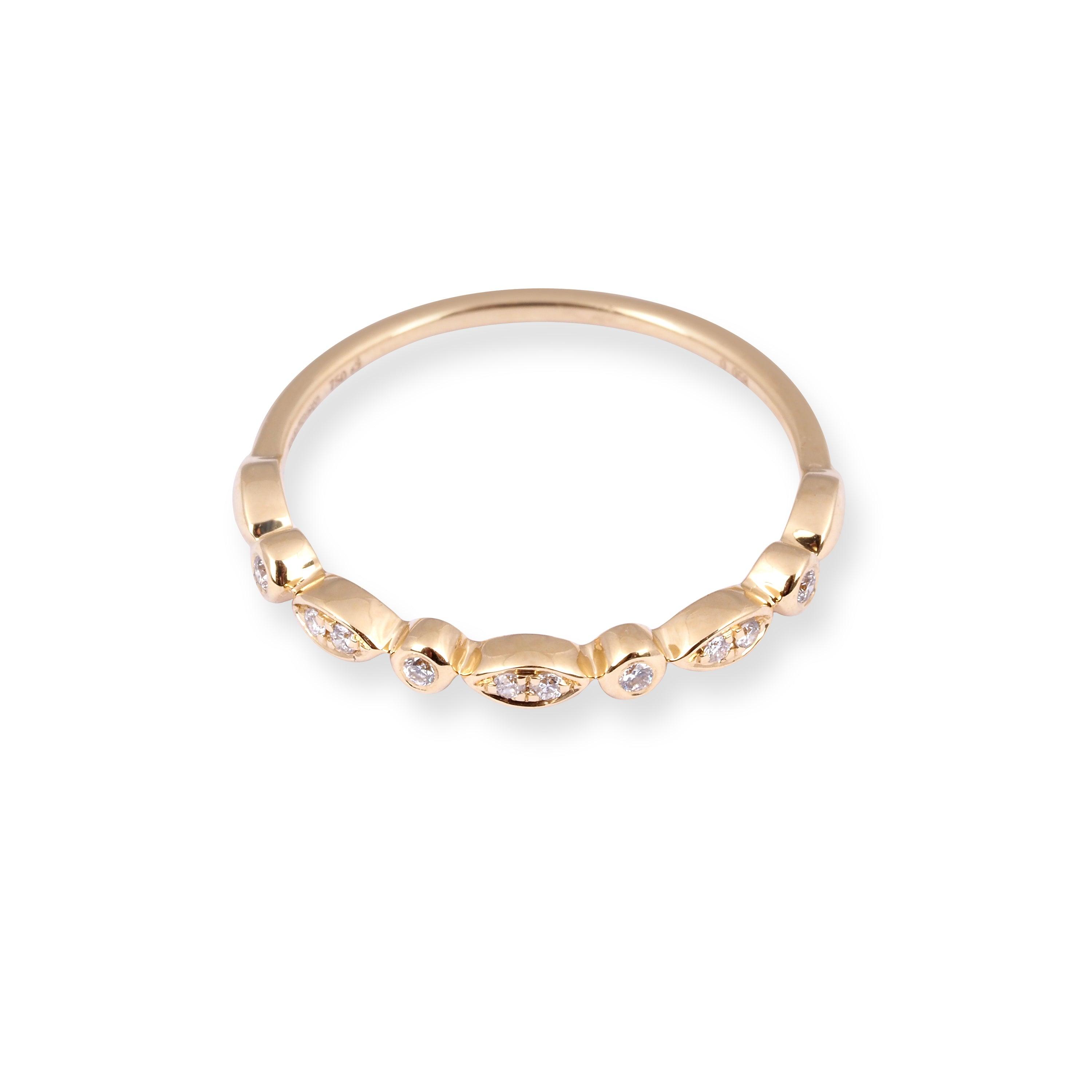 18ct Yellow Gold Diamond Ring LR-7020 - Minar Jewellers