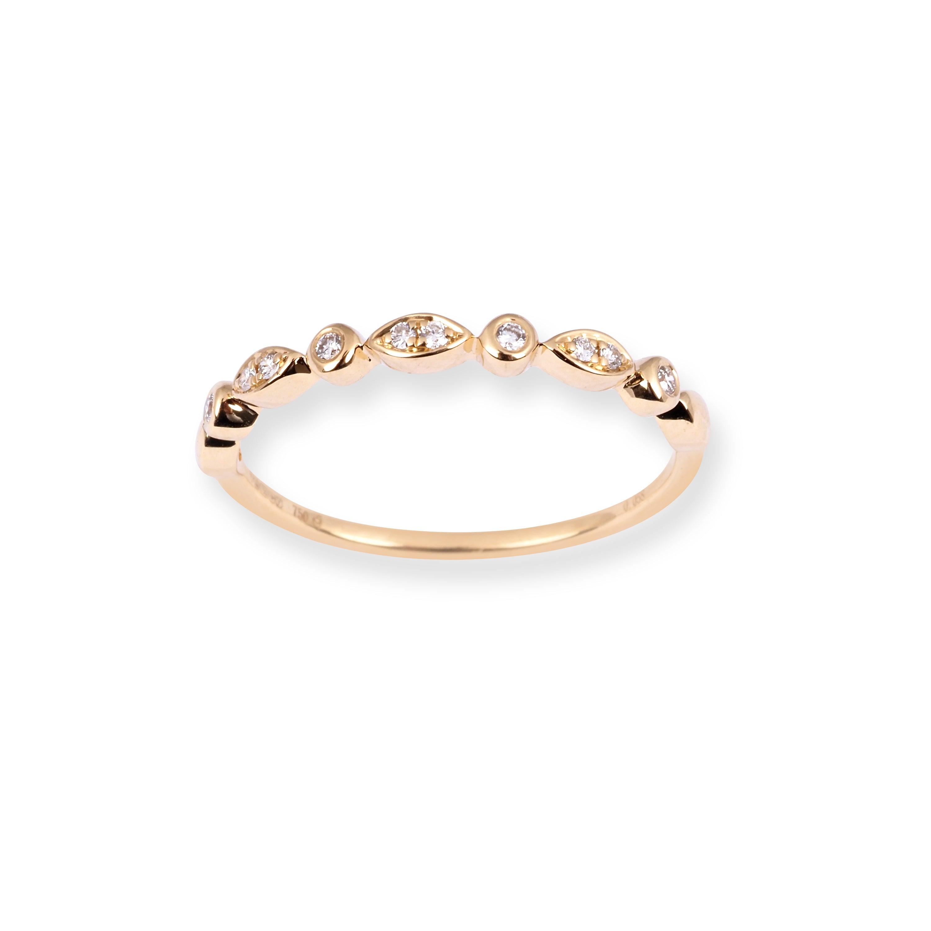 18ct Yellow Gold Diamond Ring LR-7020 - Minar Jewellers