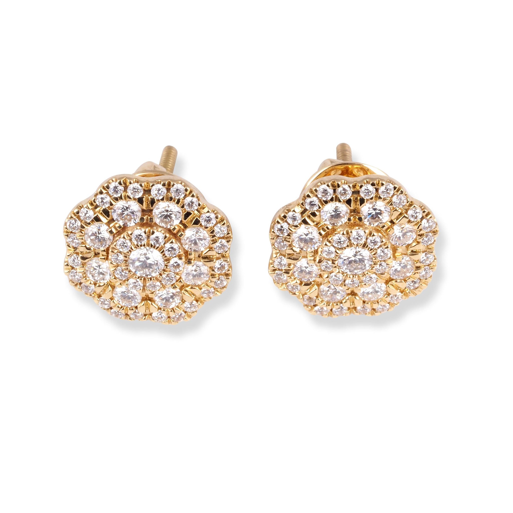 18ct Yellow Gold Diamond Stud Earrings ERZ4847