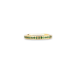 18ct Yellow Gold Emerald Half-Eternity Band LR-6677 - Minar Jewellers