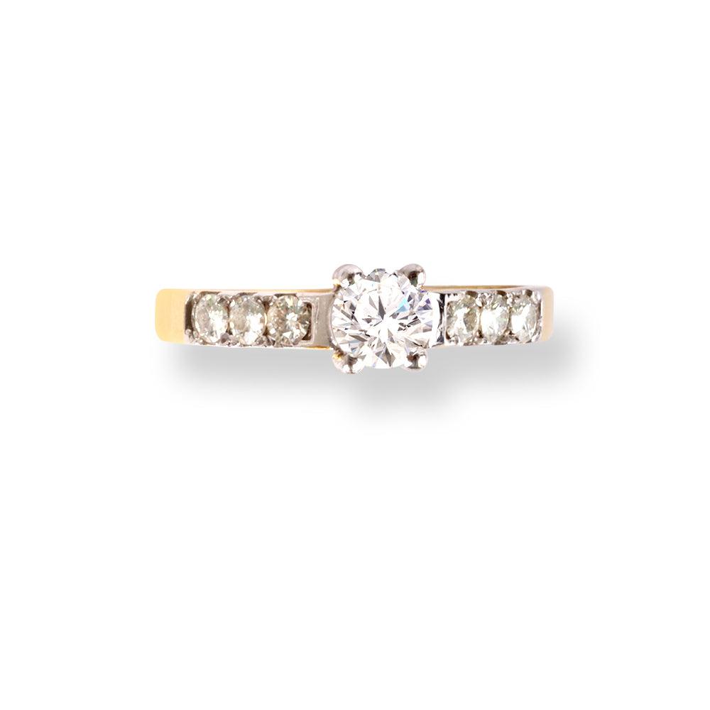 18ct Yellow Gold Engagement Diamond Ring LR-6660