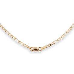 18ct Yellow Gold Figaro Chain with Lobster Clasp C-3815 - Minar Jewellers