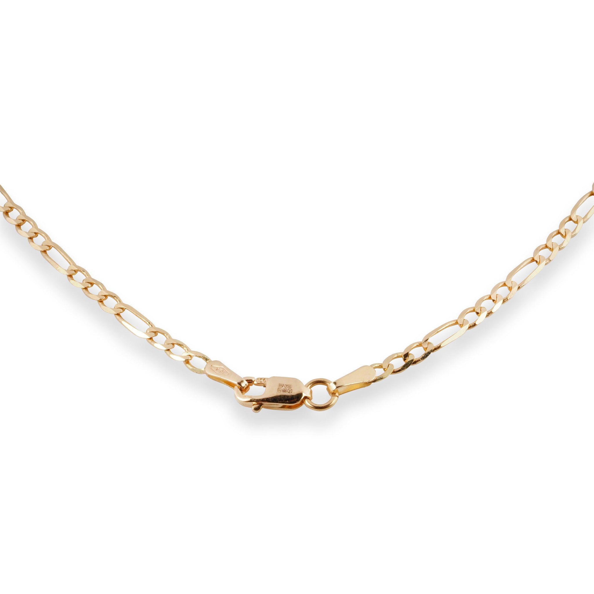 18ct Yellow Gold Figaro Chain with Lobster Clasp C-3815