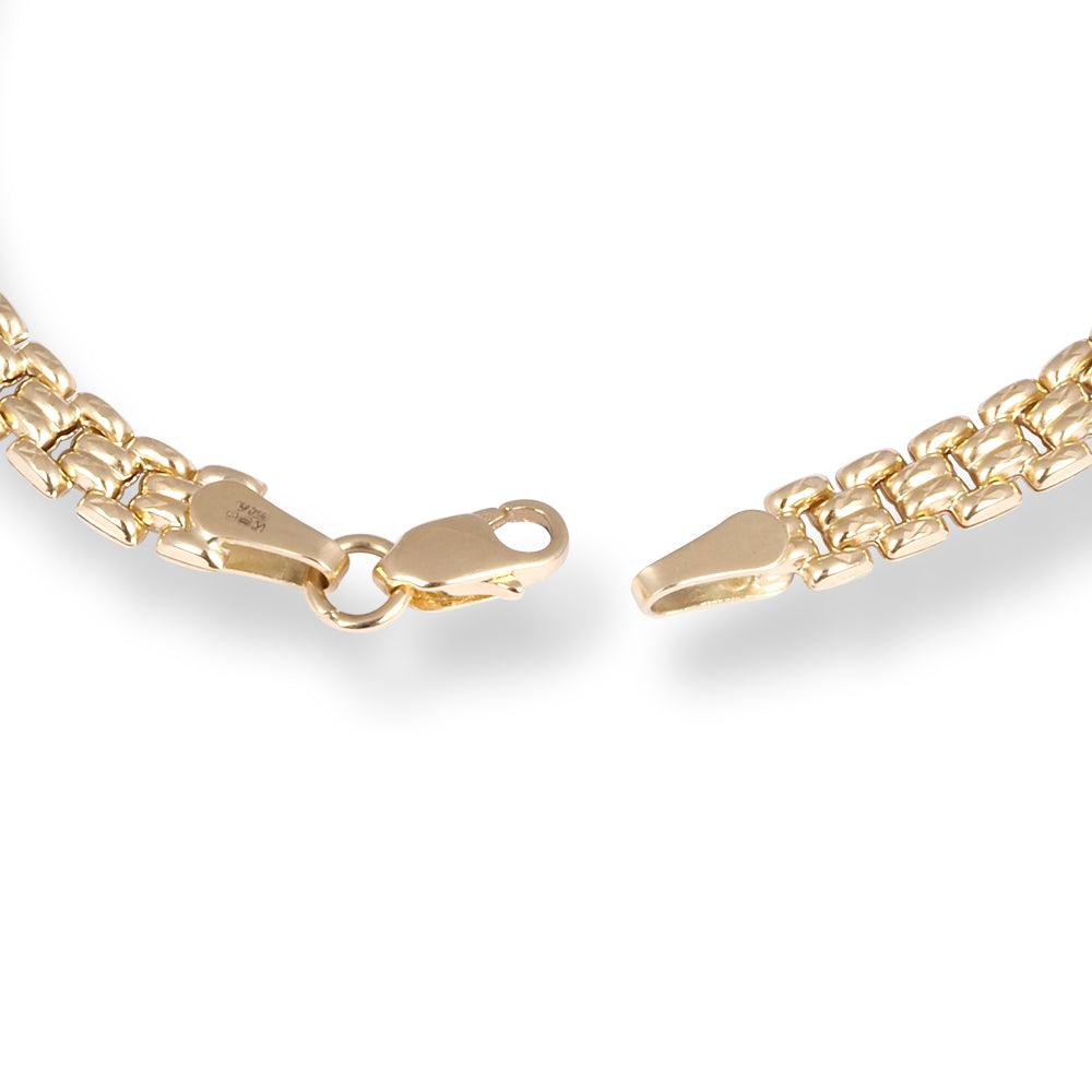 18ct Yellow Gold Flat Bracelet with Lobster Clasp LBR-8490