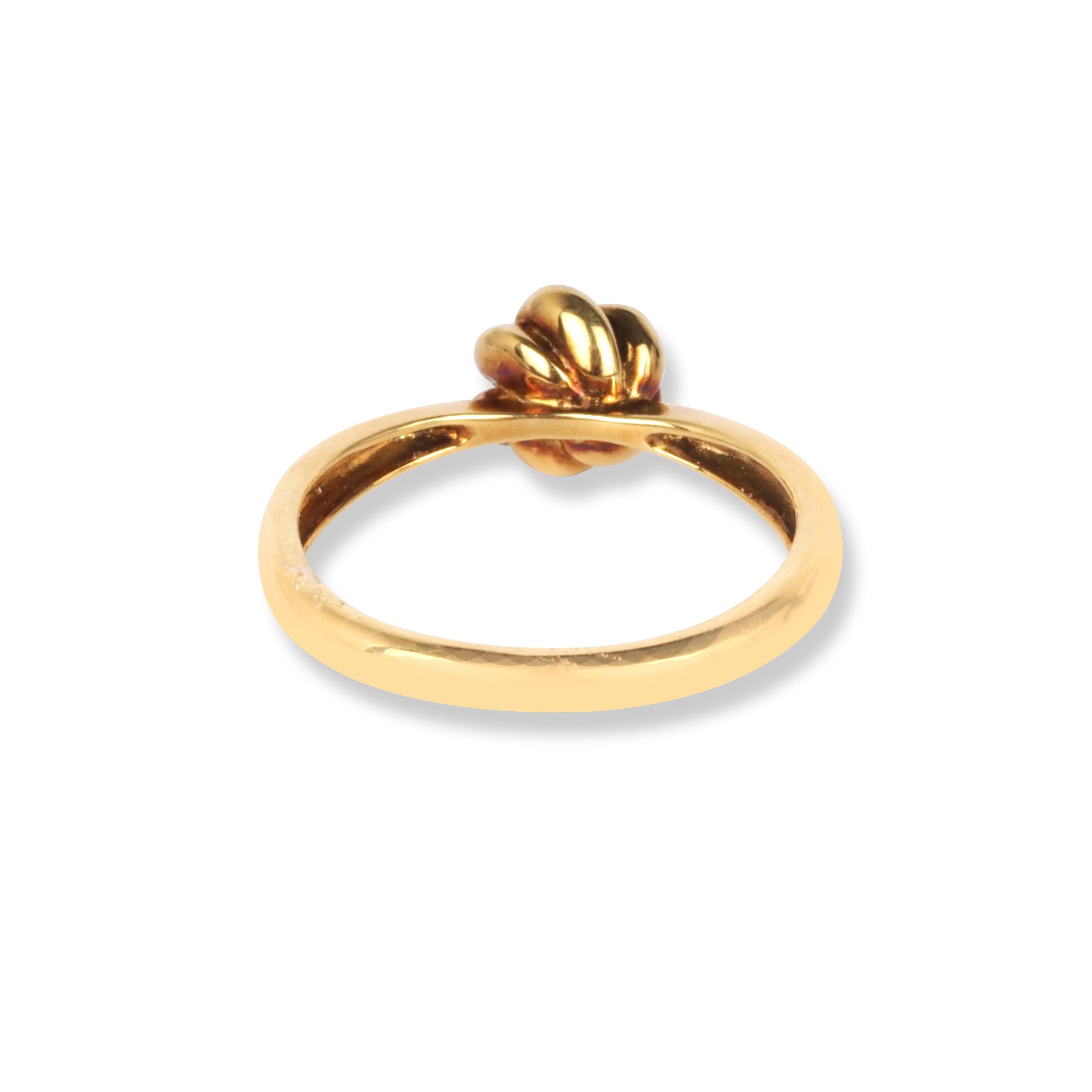 18ct Yellow Gold Flower Design Diamond Ring YPR4899A - Minar Jewellers